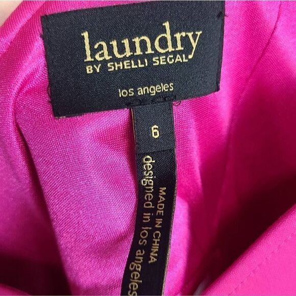 Laundry by‎ Shelli Segal Rose Violet Midi Cocktail Party Dress Size 6 - Picture 3 of 8